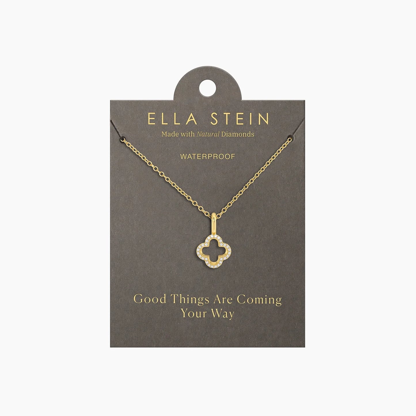 Gold Lucky Clover Pendant Necklace