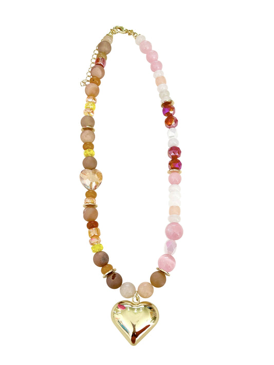 Sahara Heart Beaded Necklace