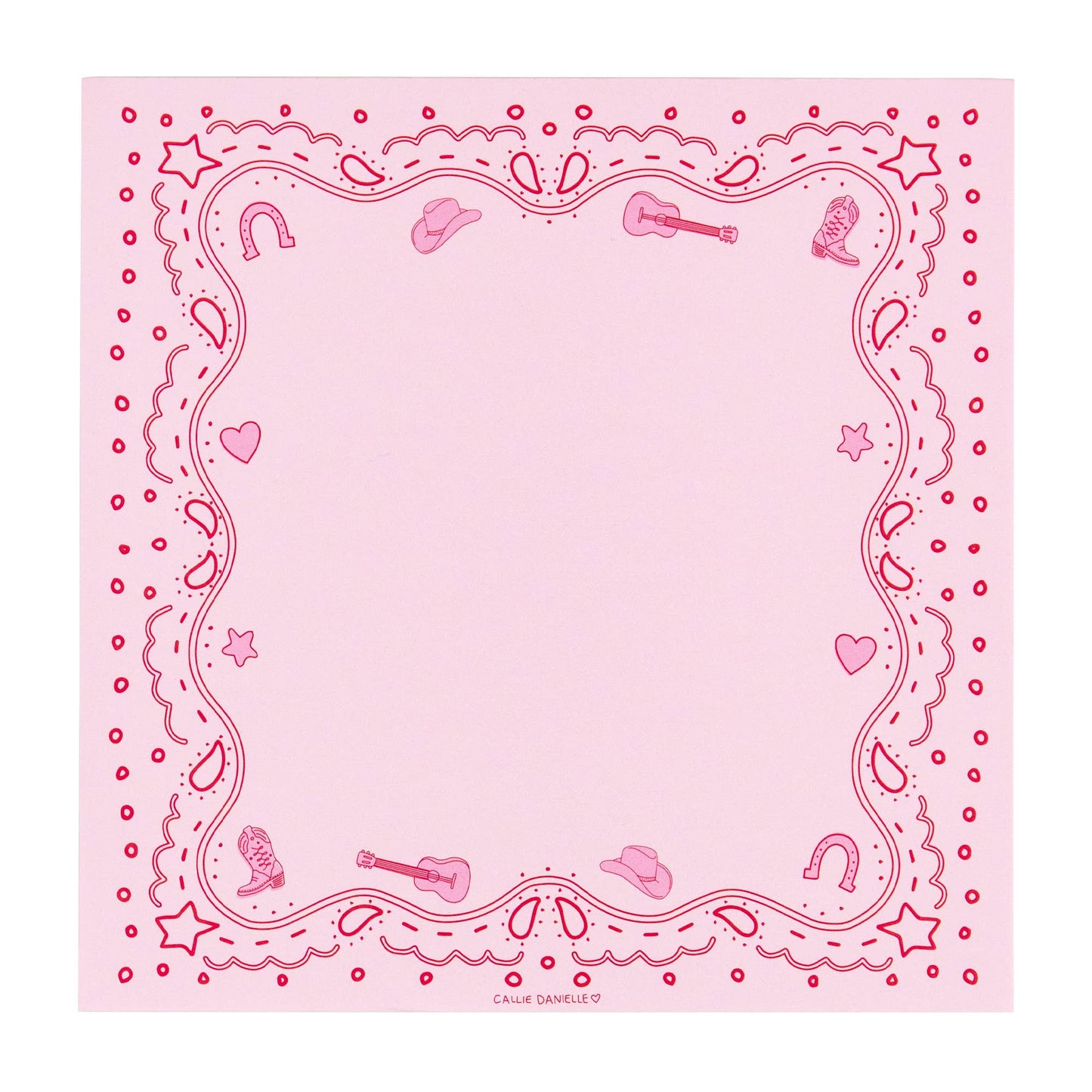 Pink Bandana Western Notepad