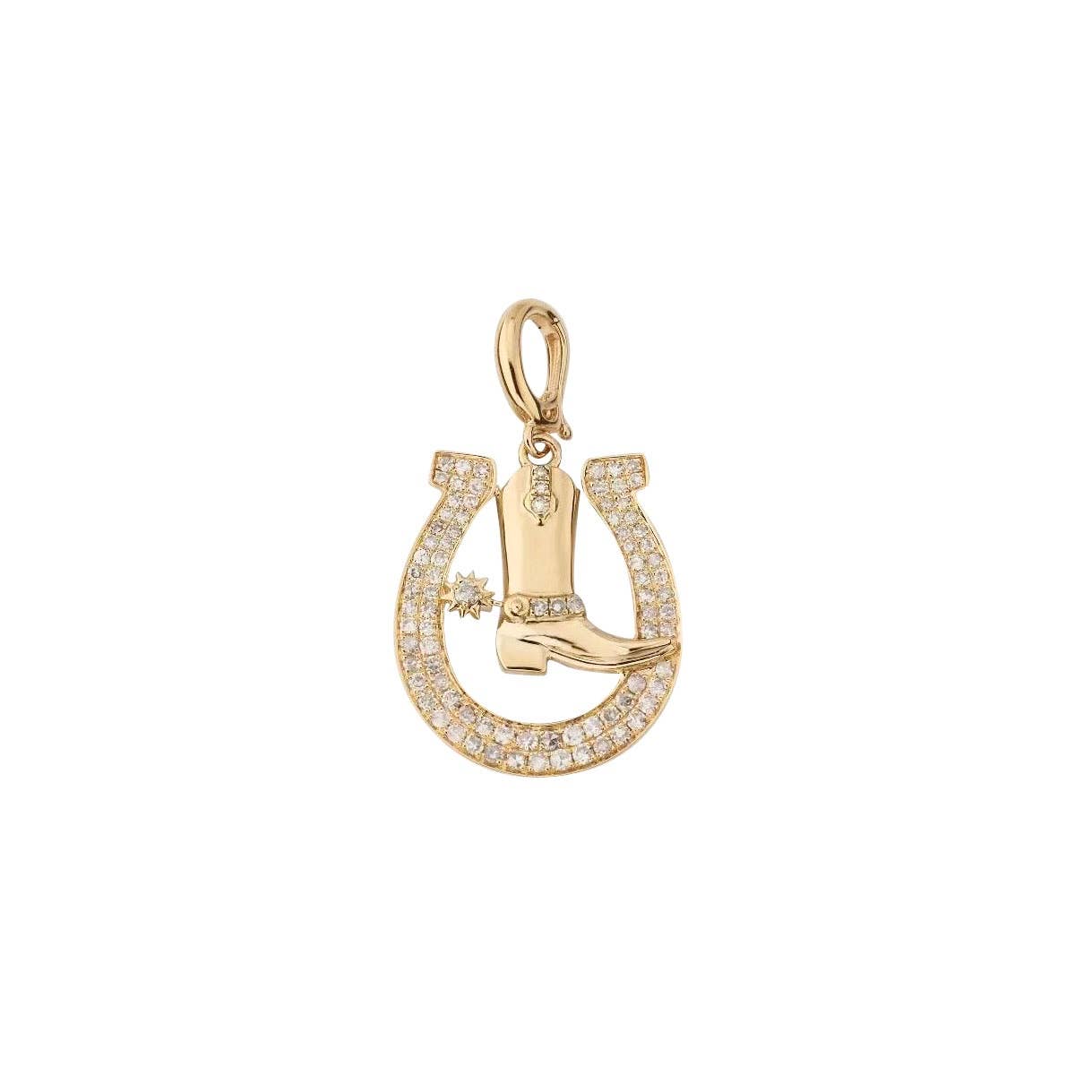 Horseshoe Boot Scarf Charm - Horseshoe Boot