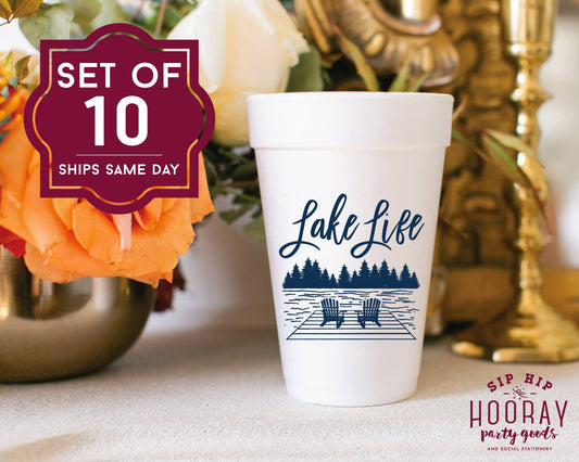 Lake Life Chairs Summer Foam Cups - Summer