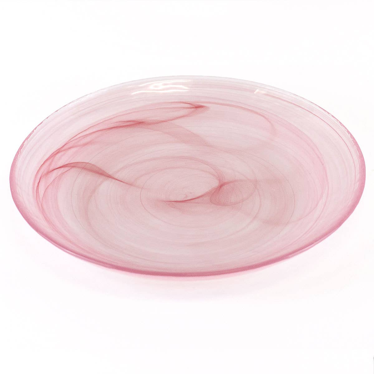 Freemont Glass Plate Clear/Pink 8"