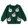 Green Applique Santa Sweatshirt - Toddlers