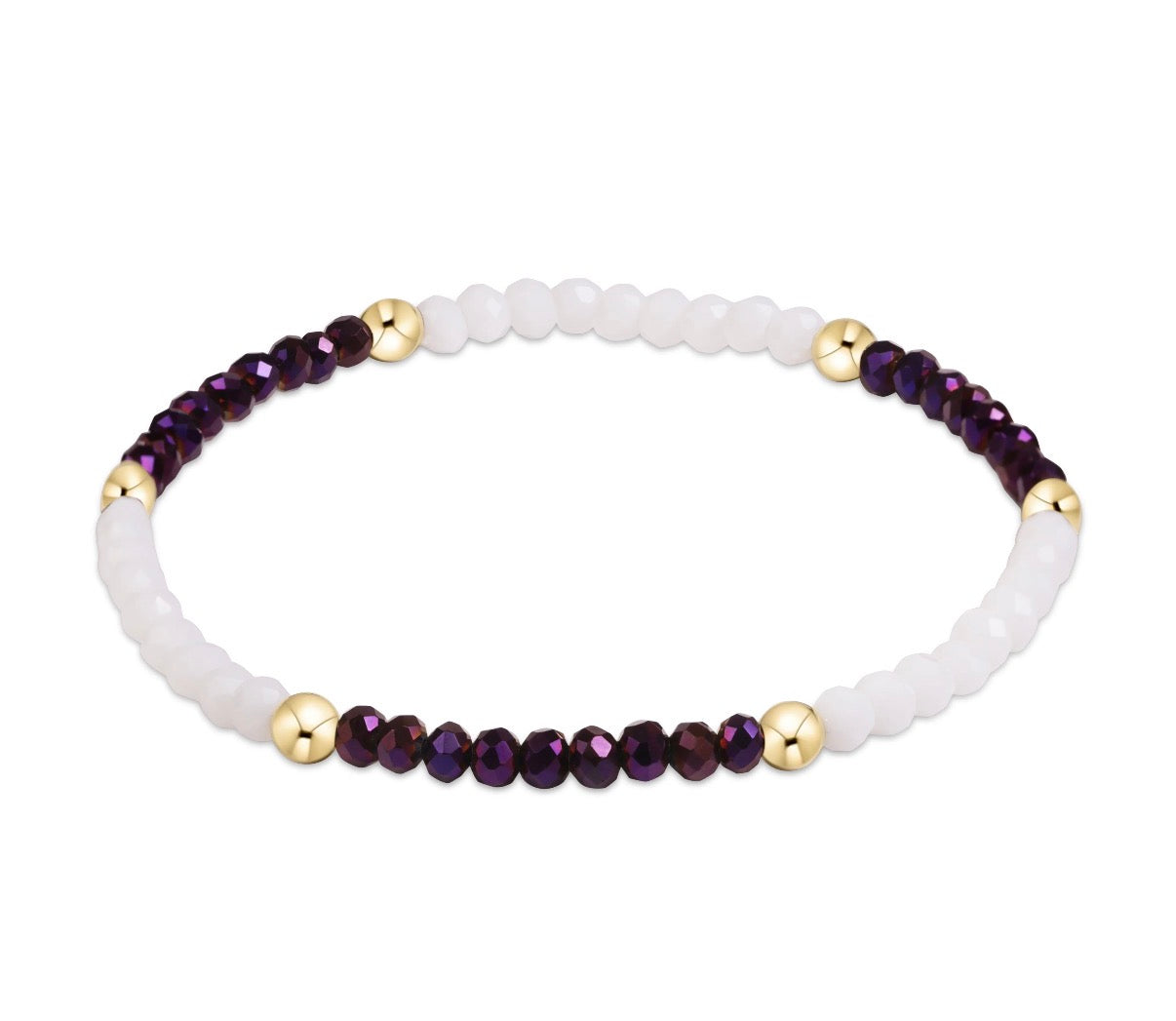 gameday flirty presence bracelet - purple and white