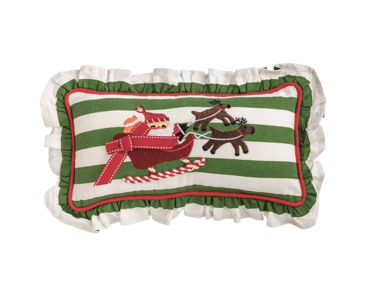 Ruffle Mini Christmas Pillow