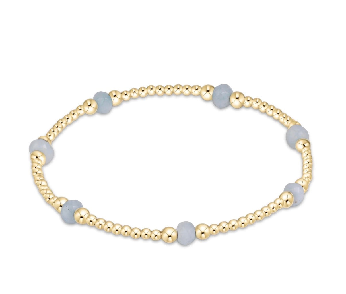 purpose gemstone 4mm bracelet - aquamarine