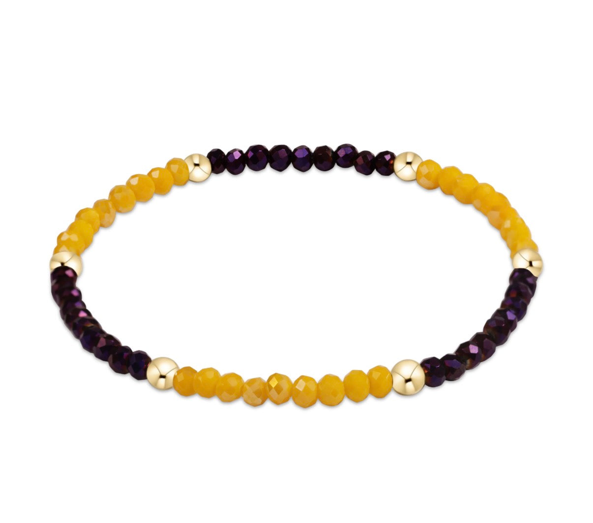 gameday flirty presence bracelet - purple and yellow