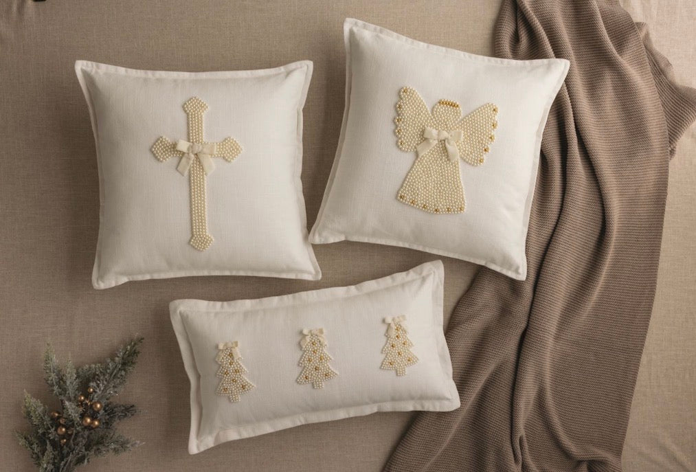 Pearl Embroidered Pillow
