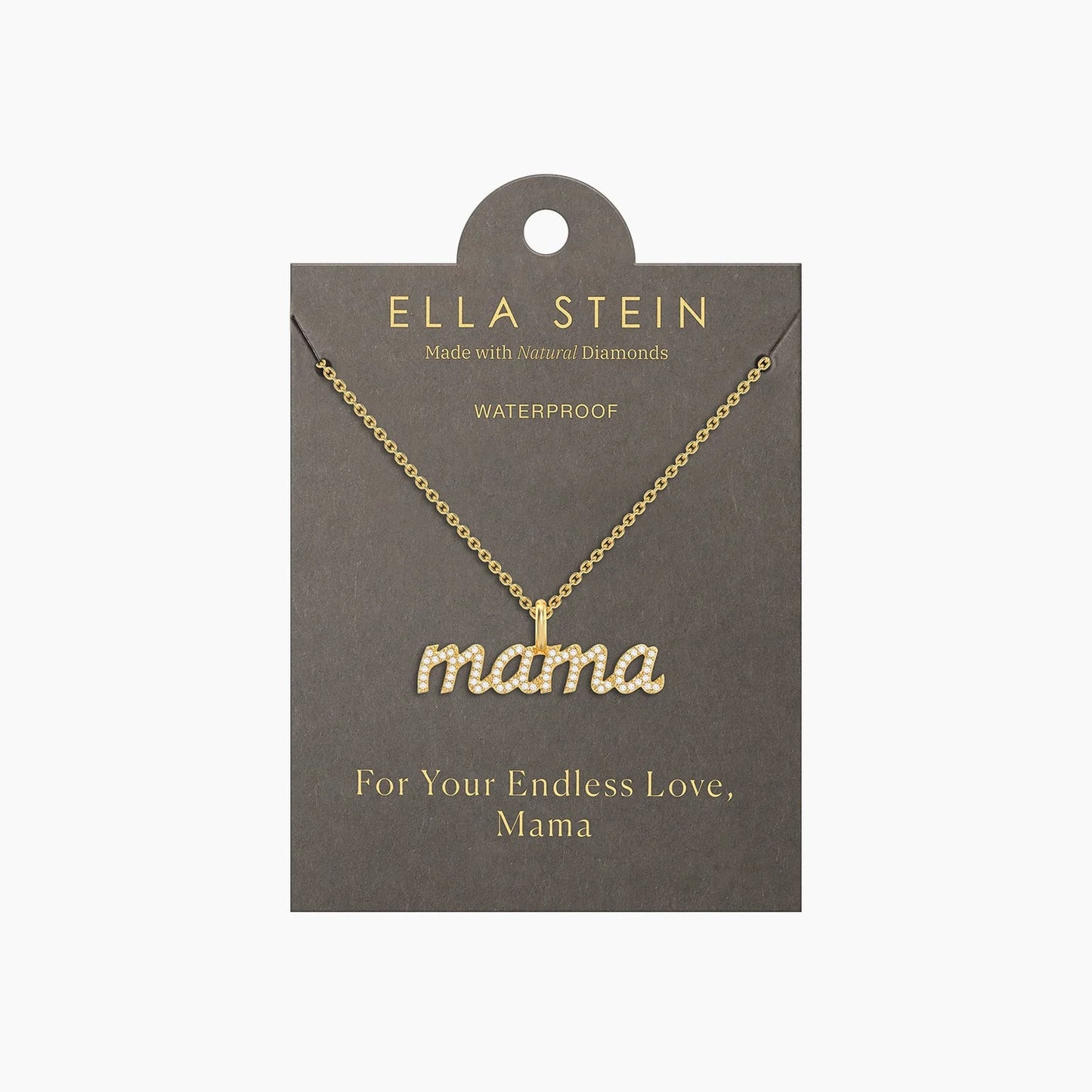 Gold Love You Mama Pendant Necklace