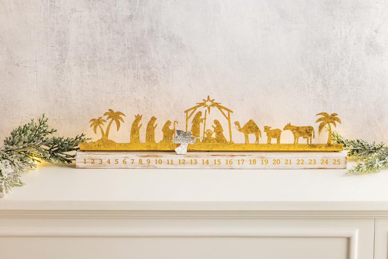 Gold Nativity Countdown to Christmas