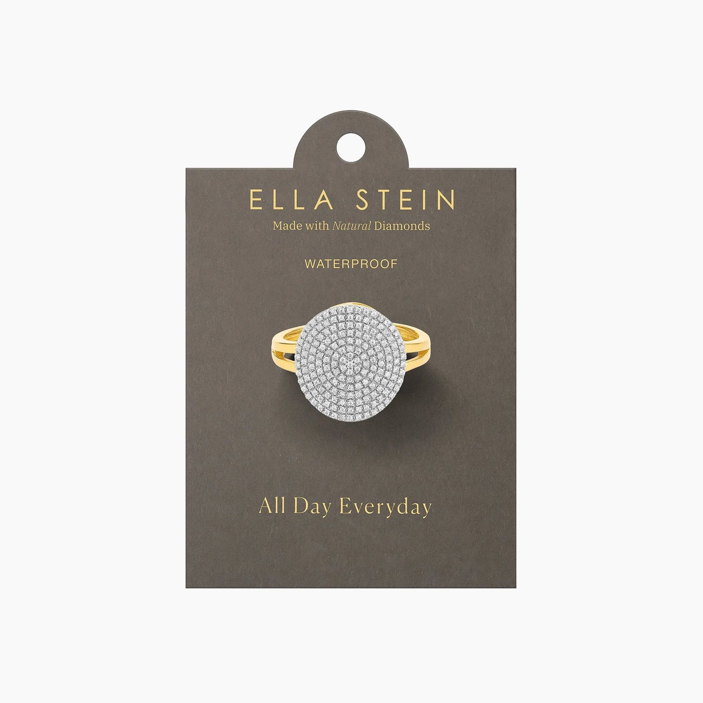 Gold Right Round Statement Ring