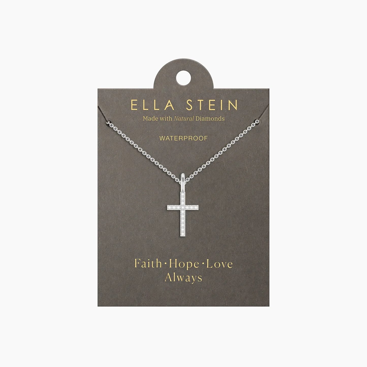 Silver Believe Cross Pendant Necklace