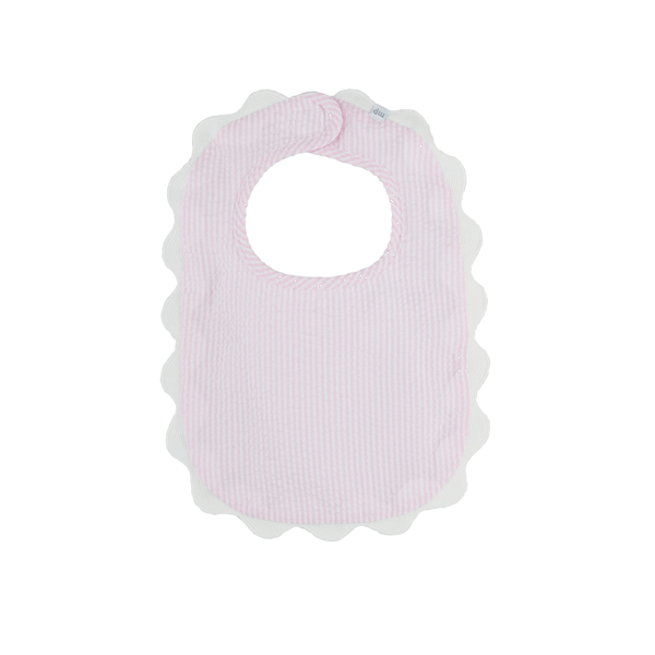 Pink Scallop Bib