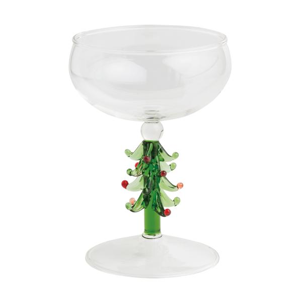 Christmas Coupe Glass
