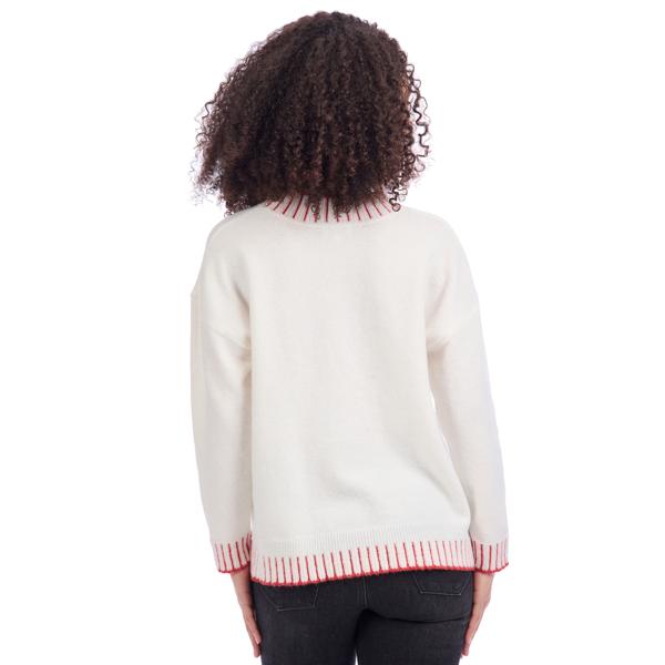 White Wilder Bow Sweater