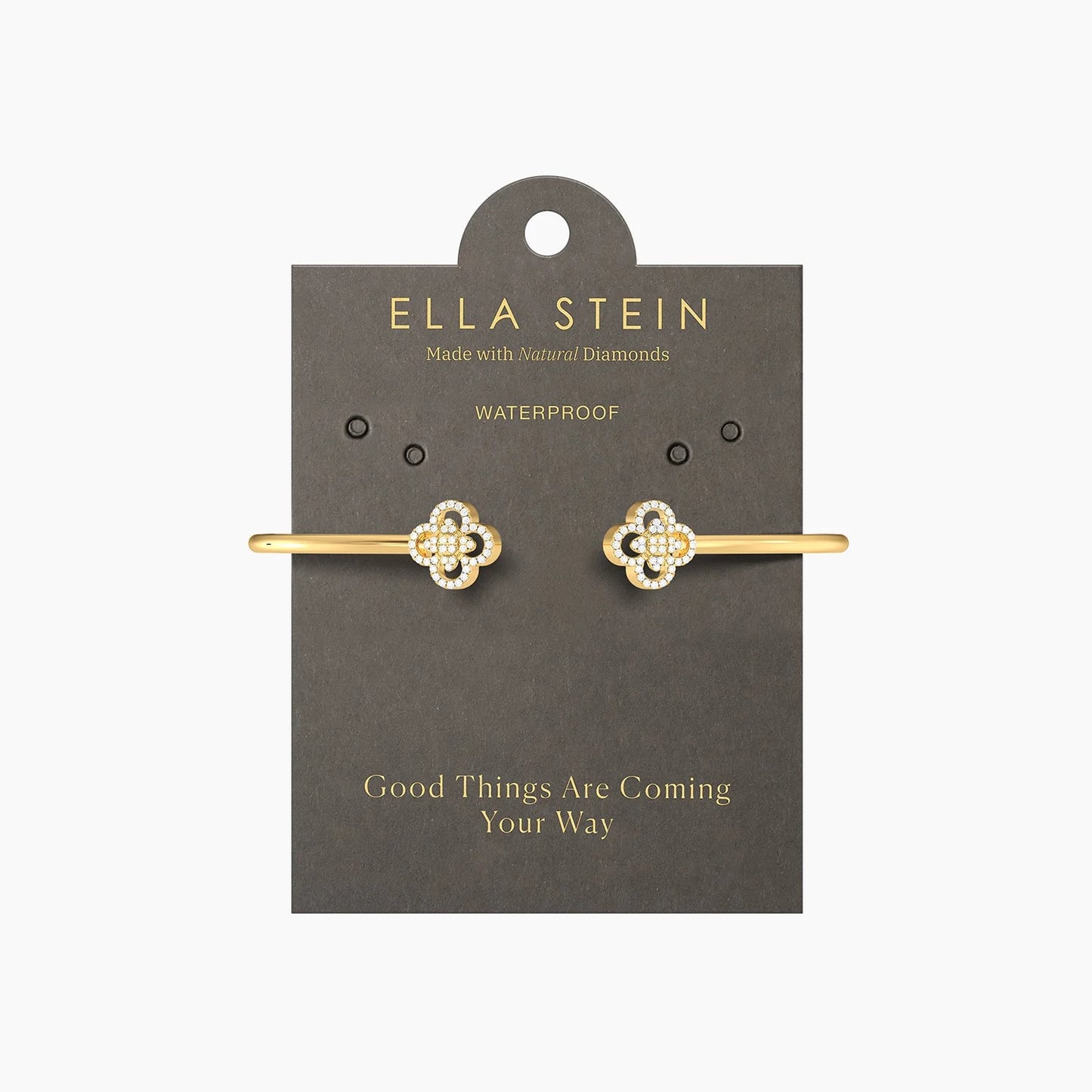 Gold Wildflower Flexi Cuff Bracelet - Medium