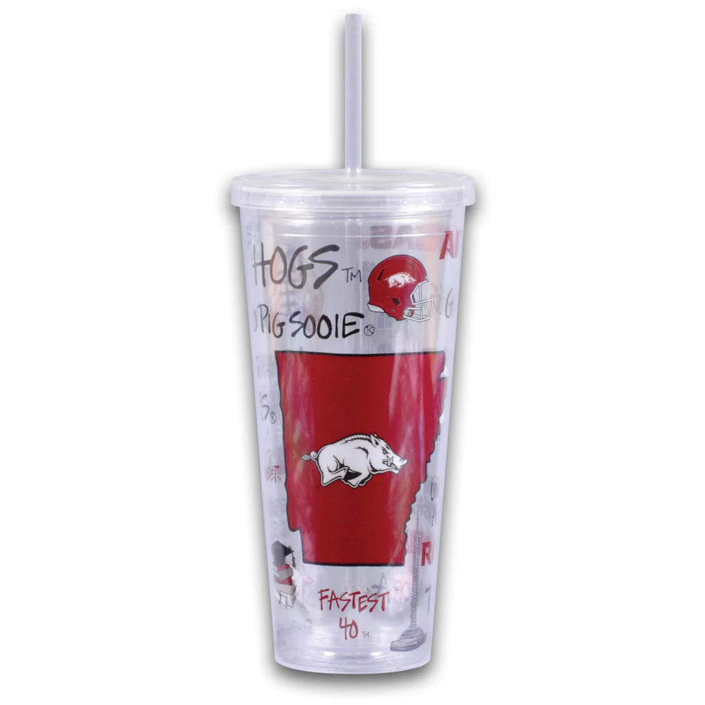 Arkansas Tumbler with Straw