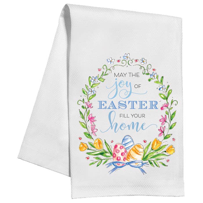 May the Joy of Easter fill you Home Wreath Kitchen Towel