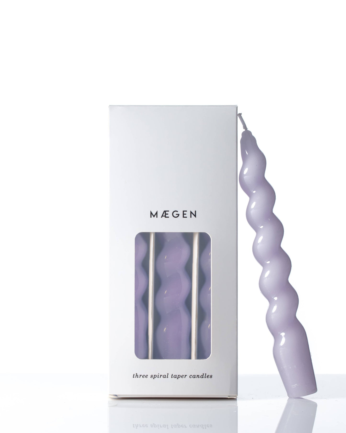 Spiral Taper Candles - 3 Pack - Lilac