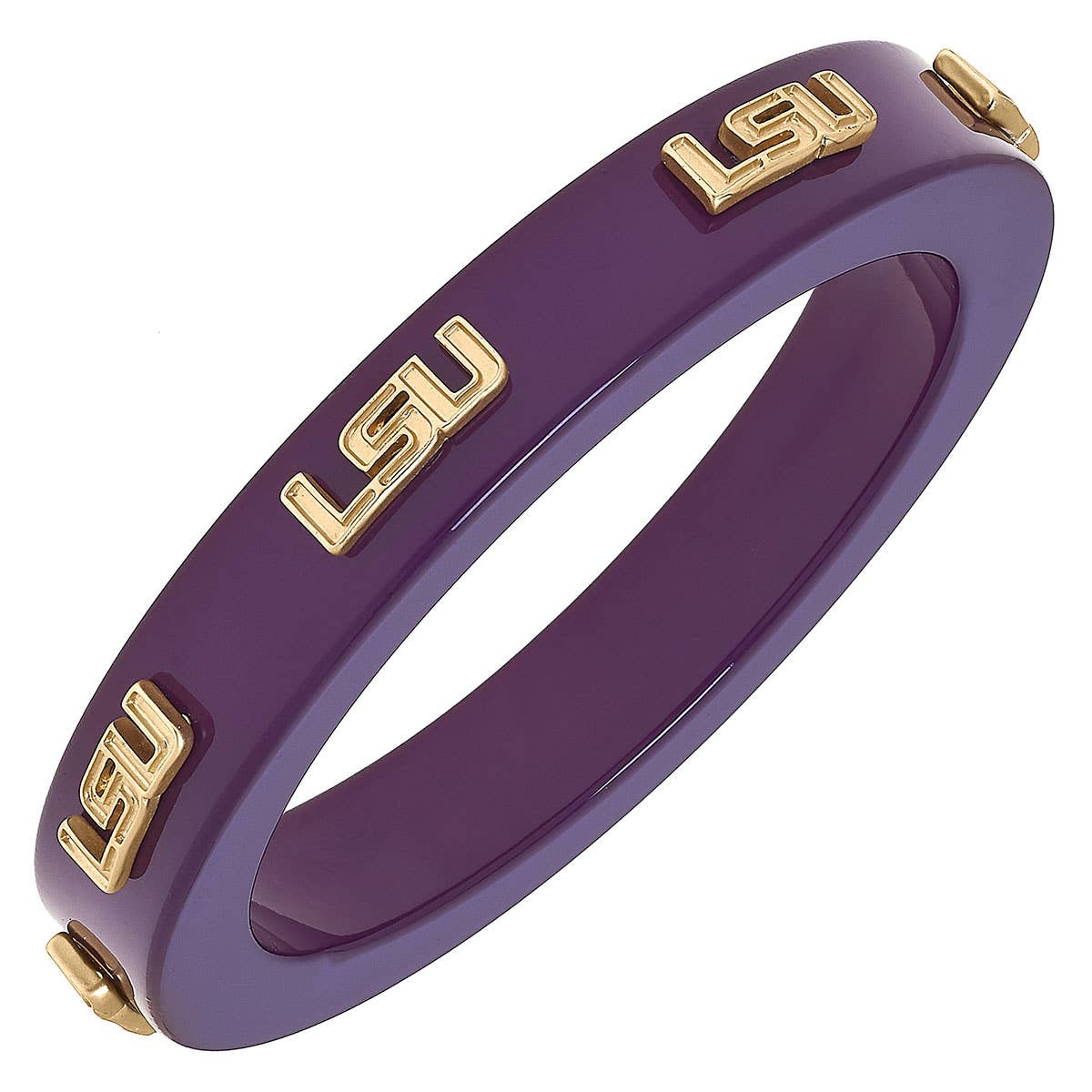 LSU Tigers Resin Logo Bangle in Purple