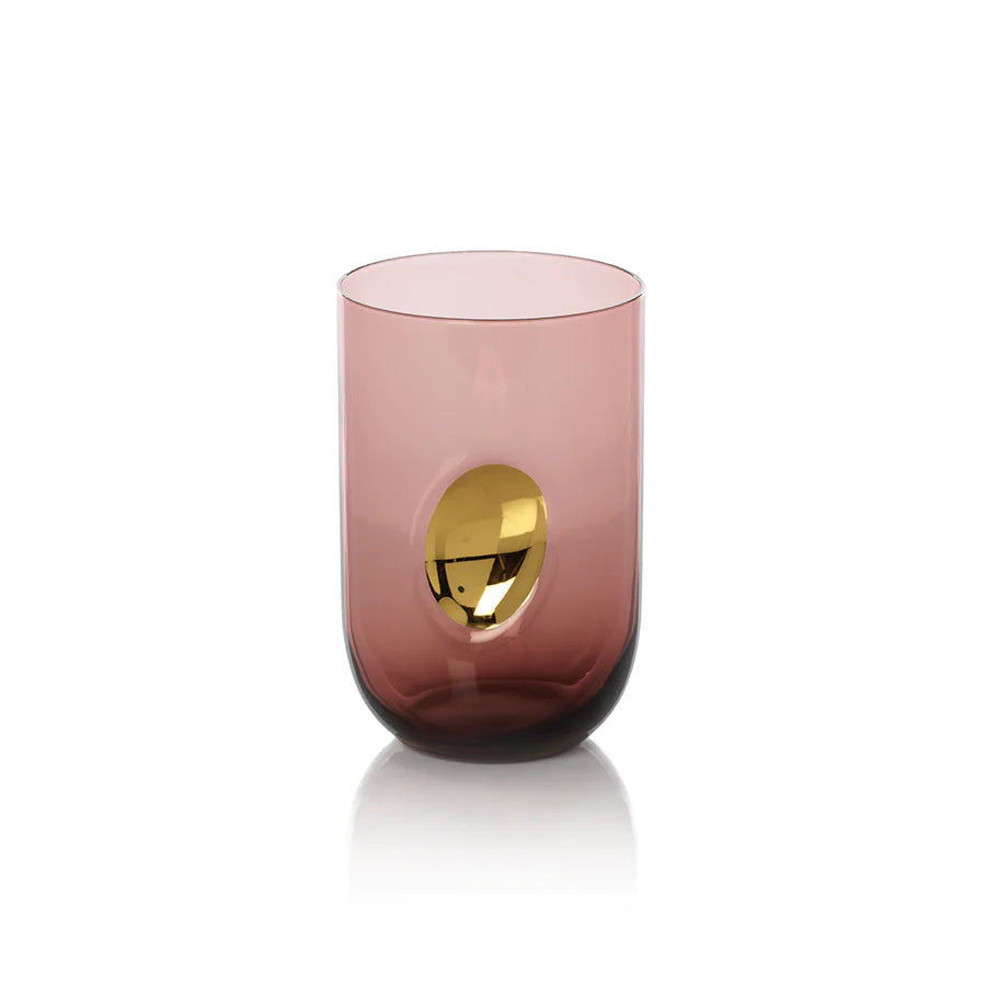 Aperitivo Tumbler with Gold Accent - Violet