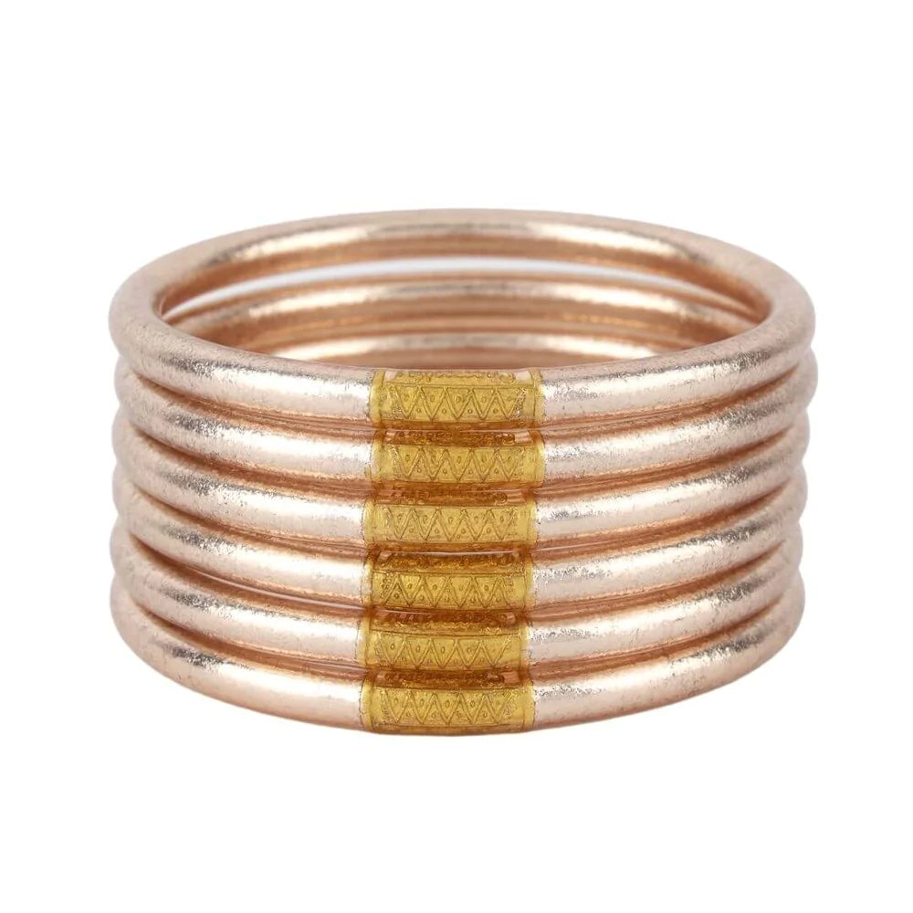 AWB Champagne All Weather Bangles®, set of 6