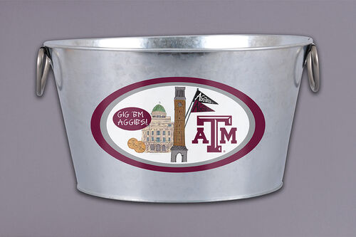 TX A&M Galvanized Bucket