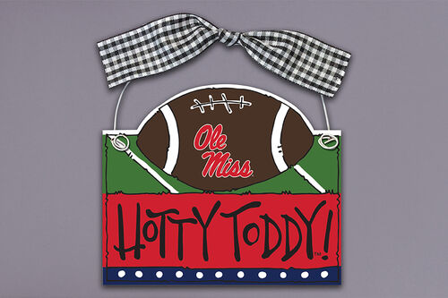 Ole Miss Football Wooden Ornament