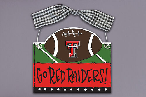 Texas Tech Football Wooden Ornament