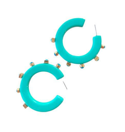 City Girl Hoop - Turquoise