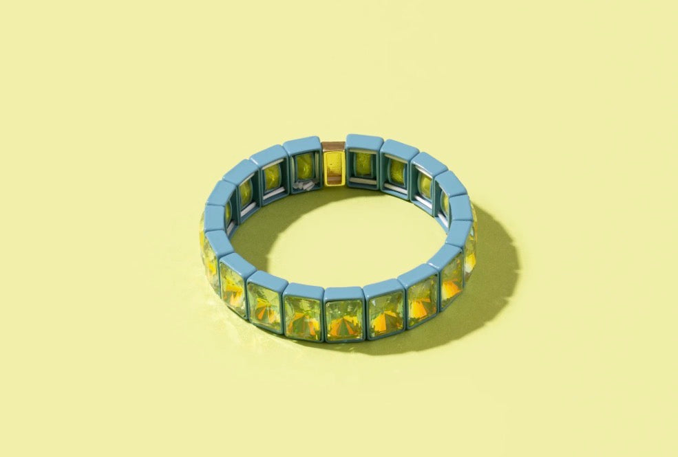 Spring Enamel Stretch Bracelet - Estelle