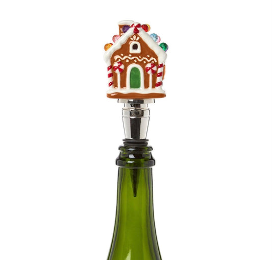 Gingerbread House Light-Up Bottle Stopper