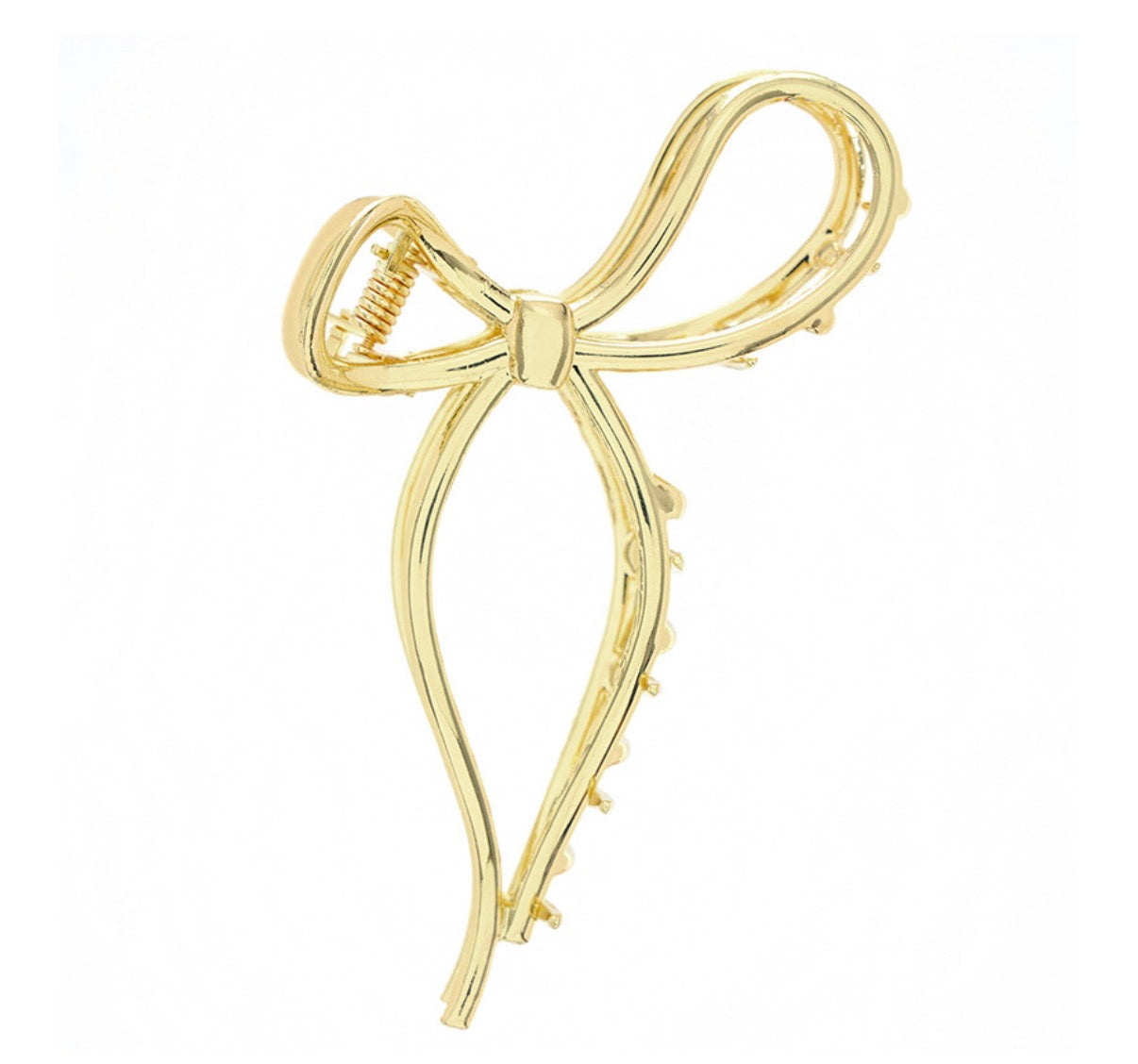 Gold Bow Claw Clip