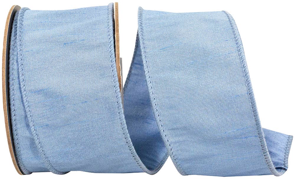 Dupioni Supreme Wired, French Blue, 2-1/2 In, 10 Yards