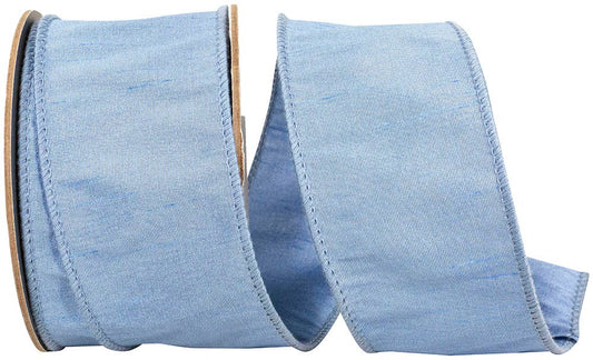 Dupioni Supreme Wired, French Blue, 2-1/2 In, 10 Yards