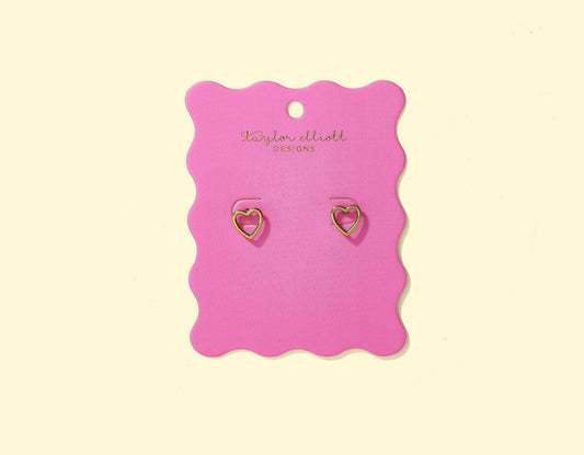 Louisa Heart Stud Earrings