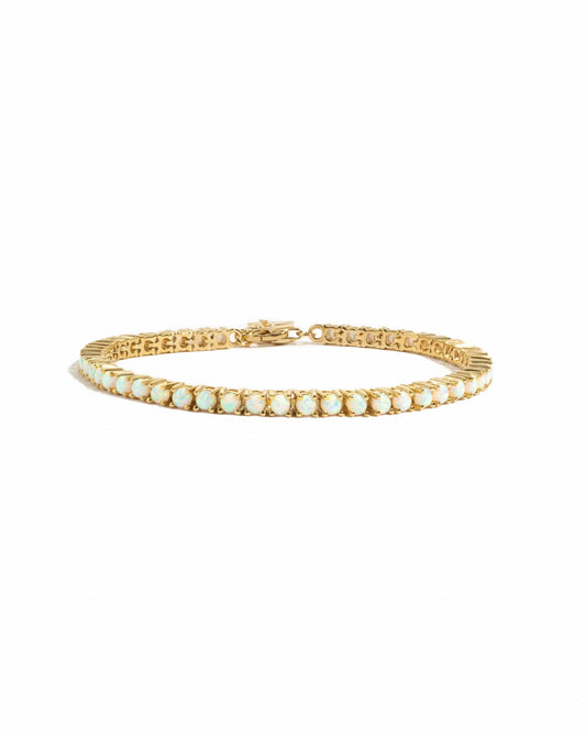 Opal Tennis Bracelet: 6.25" / Gold