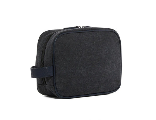 Mens Toiletry Case- Canvas Indigo