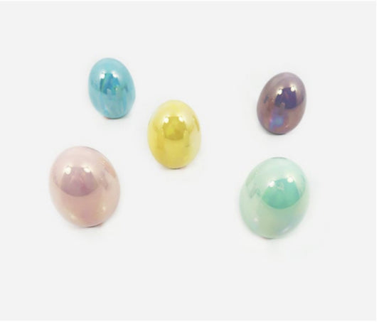 Small Iridescent Ceramic Eggs