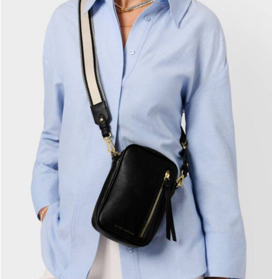 Hallie Small Crossbody Bag- Black