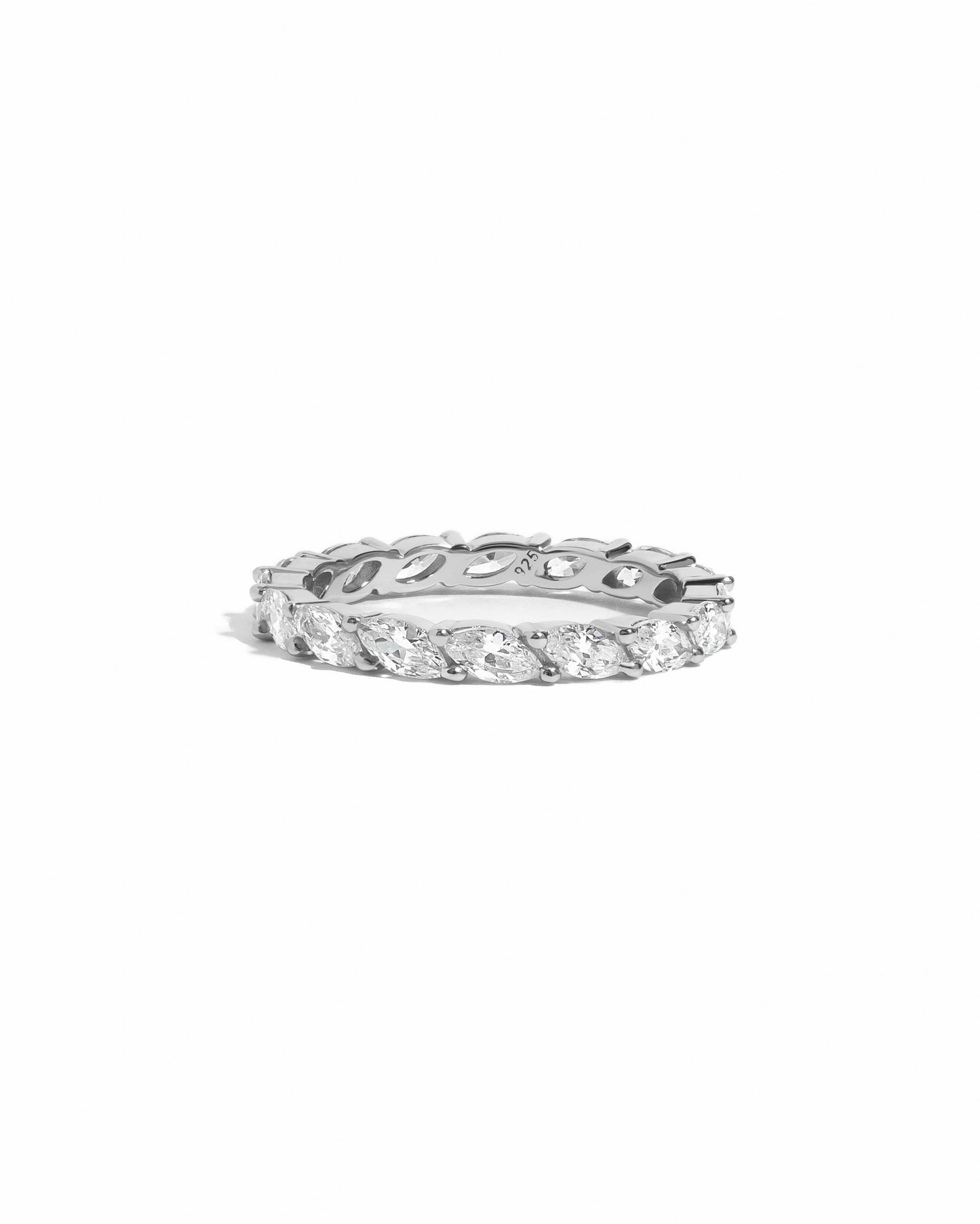 Marquise Eternity Ring: Gold / 5