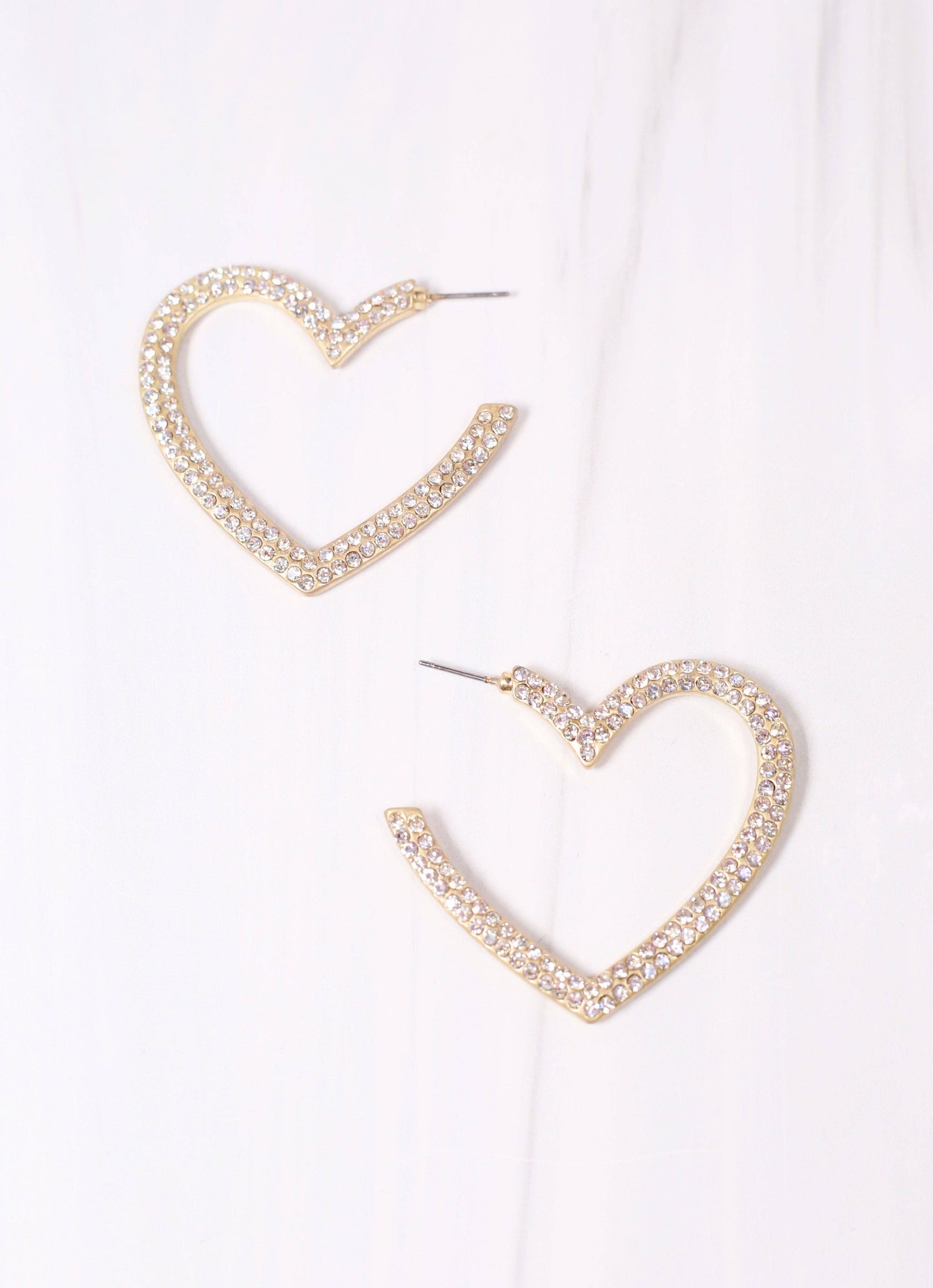 Braeden CZ Heart Earring CLEAR: Default