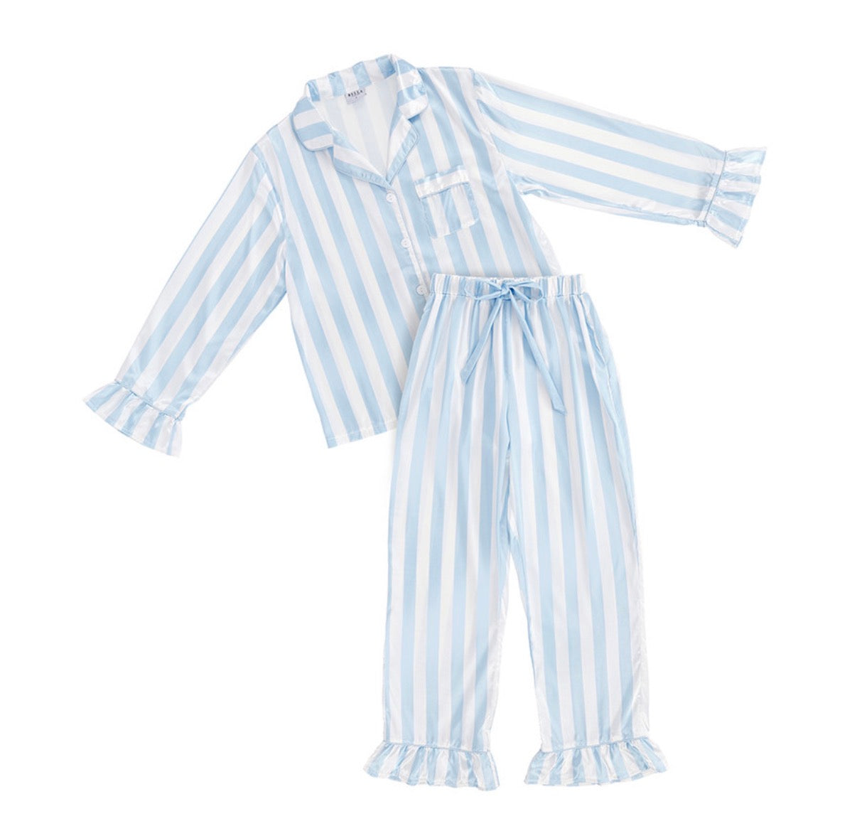 Blue Striped PJ Pant Set