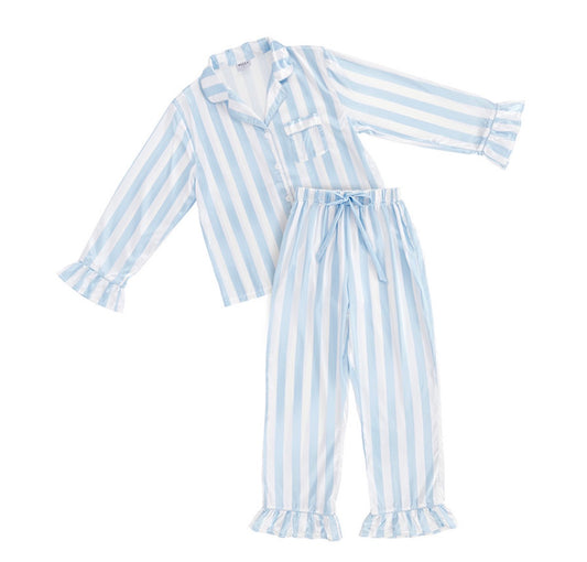 Blue Striped PJ Pant Set