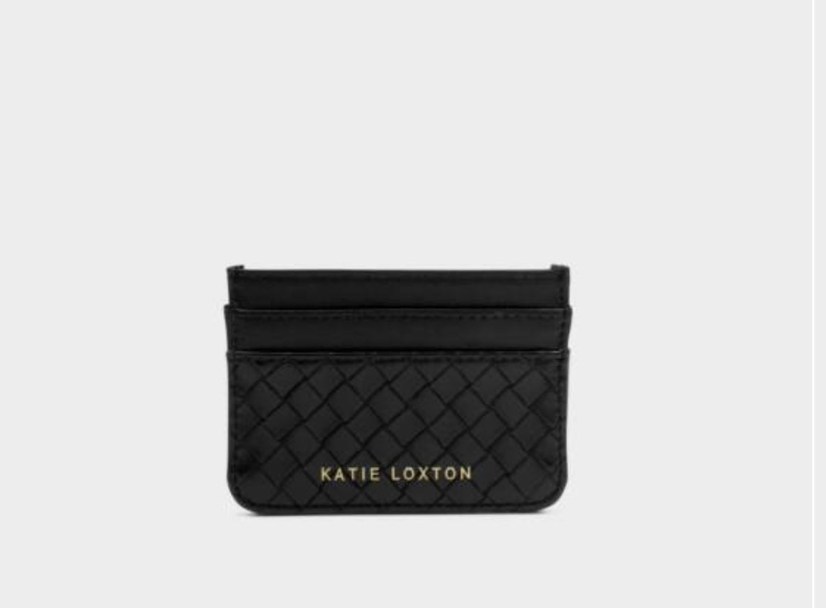 Nova Woven Texture Cardholder- Black