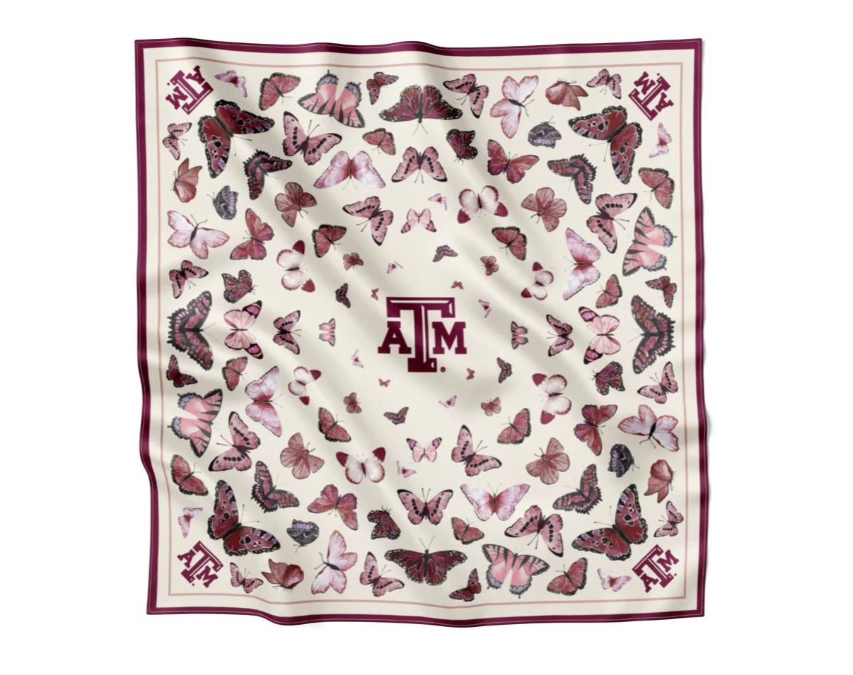 TEXAS A&M UNIVERSITY SQUARE SILK SCARF