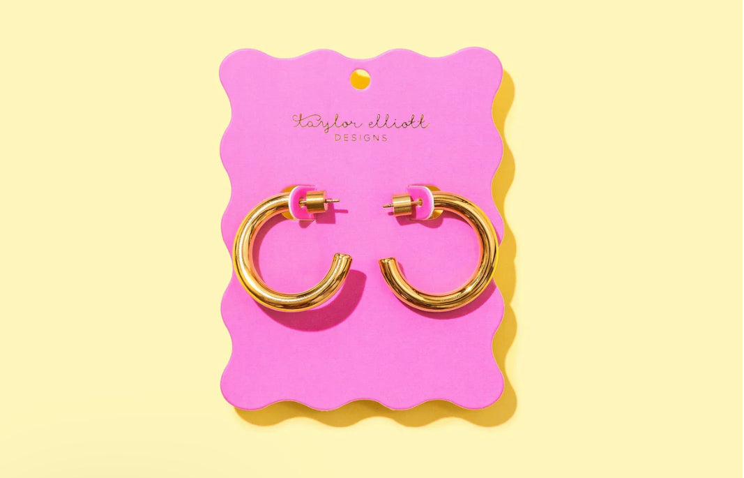 Terry Gold Medium Hoop