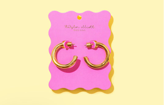 Terry Gold Medium Hoop