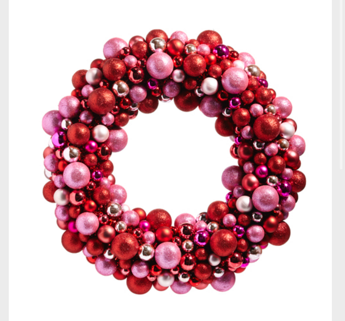 Pink Ball Wreath