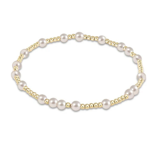 Extends Hope Unwritten 4mm Bead Bracelet- Pearl